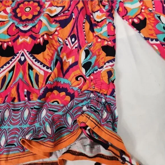 Ruby Rd Petite Ruched Boho Top - Picture 3 of 7